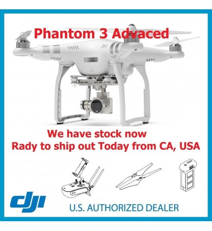 DJI Phantom 3 Advanced Fist Come, Fist Served US Dealer Ship from CA USA