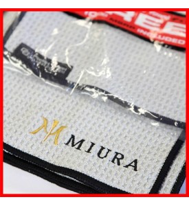 Miura Golf Custom Logo Club Glove Microfiber Caddy Free Pocket Golf Towels Gray