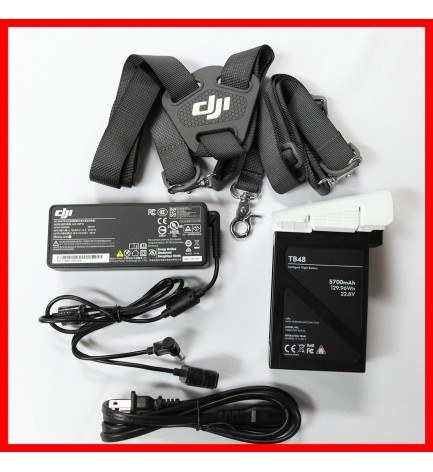 DJI Inspire 1 100W Adaptor / AC Cable / TB48 Battery / Remote Shoulder Strap