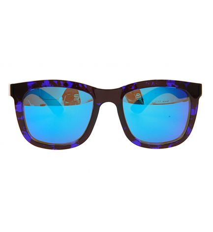 A_holic Mirror Lens Sunglasses - AS21 5C Blue Leopart 17 (Blue Mirror)