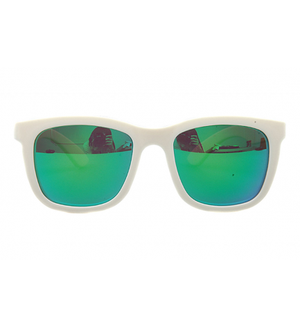 A_holic Mirror Lens Sunglasses - AS21 5C Ivory 10 (Green Mirror)